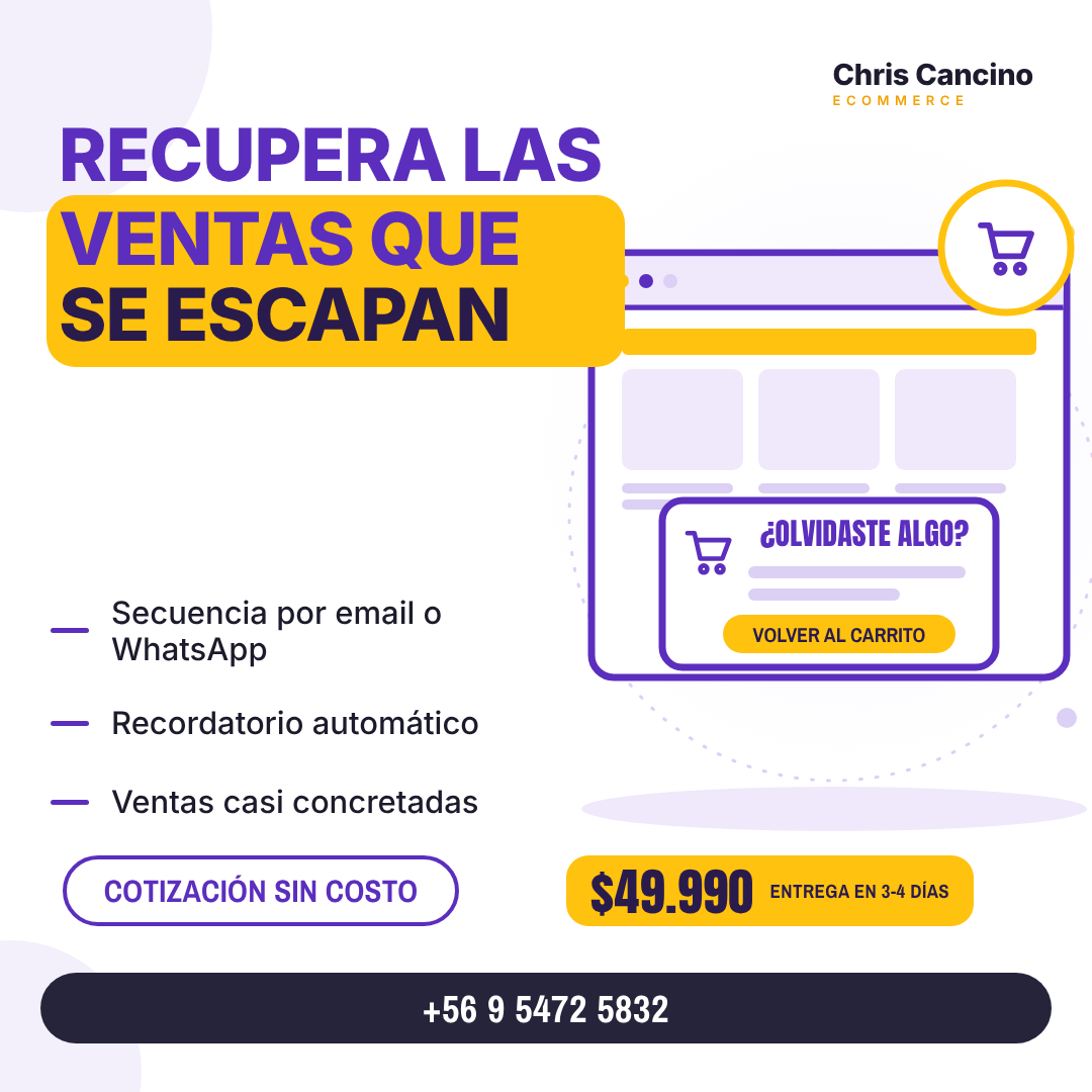 Flujo de carrito abandonado