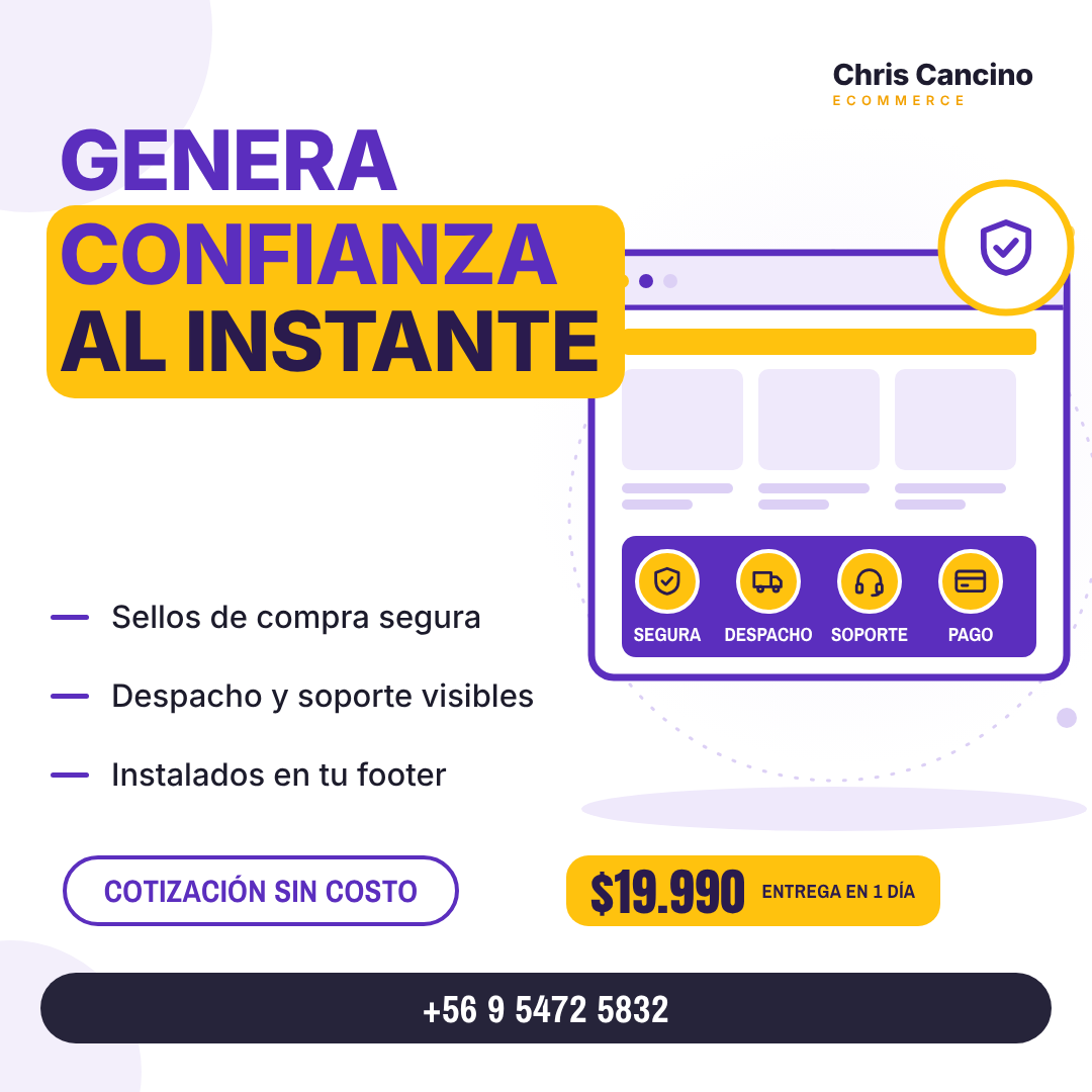 Sellos de confianza en footer
