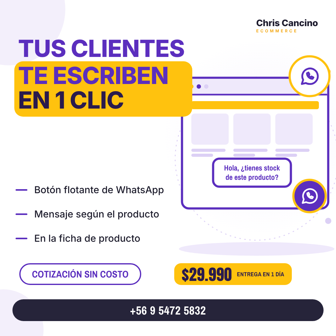 WhatsApp flotante en producto