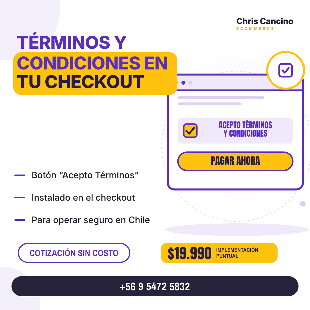 Botón "Acepto Términos y Condiciones" en Shopify