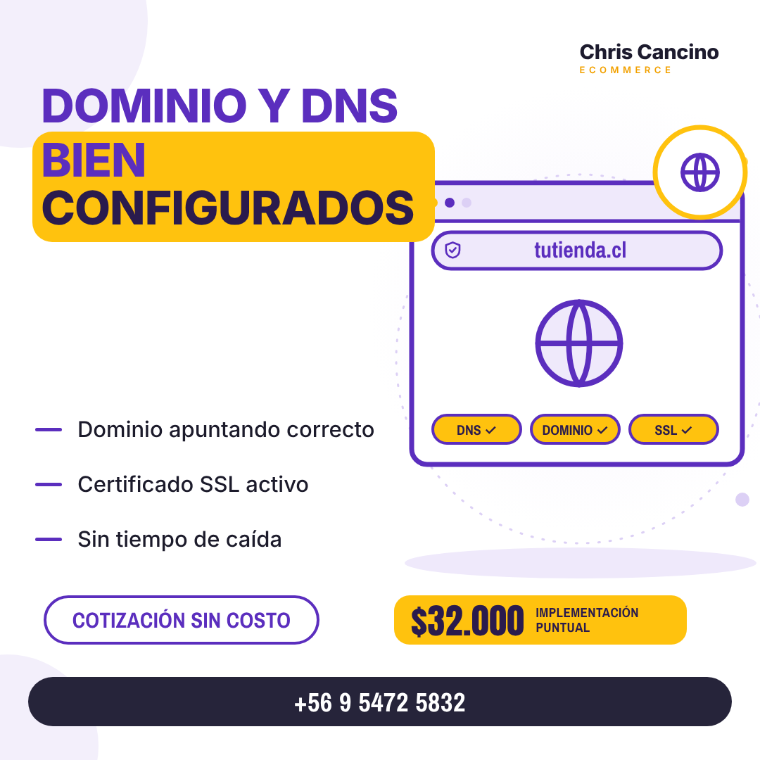Configuración DNS y Dominio en Shopify