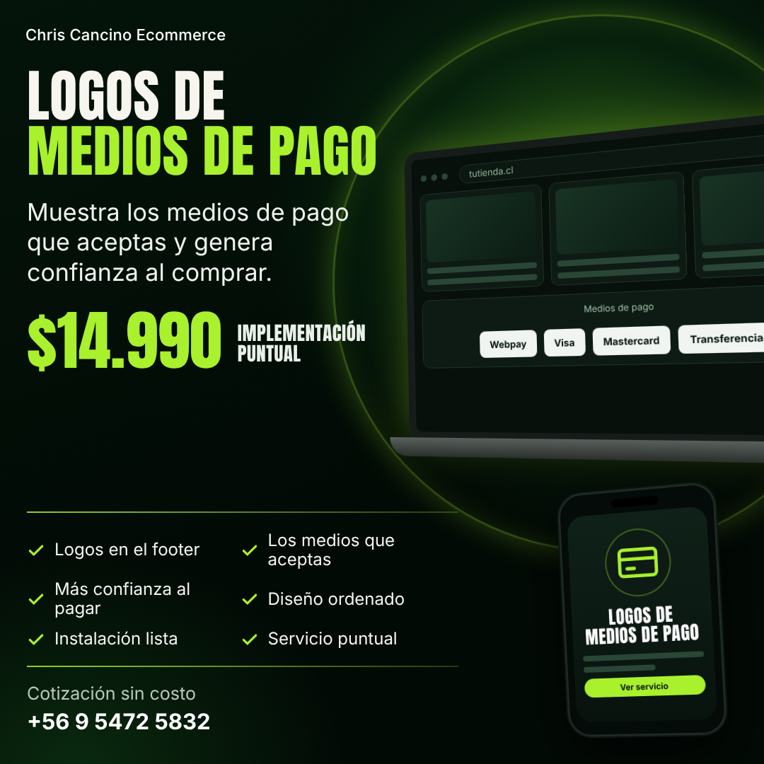 Logos de Medios de Pago en tu Tienda Shopify