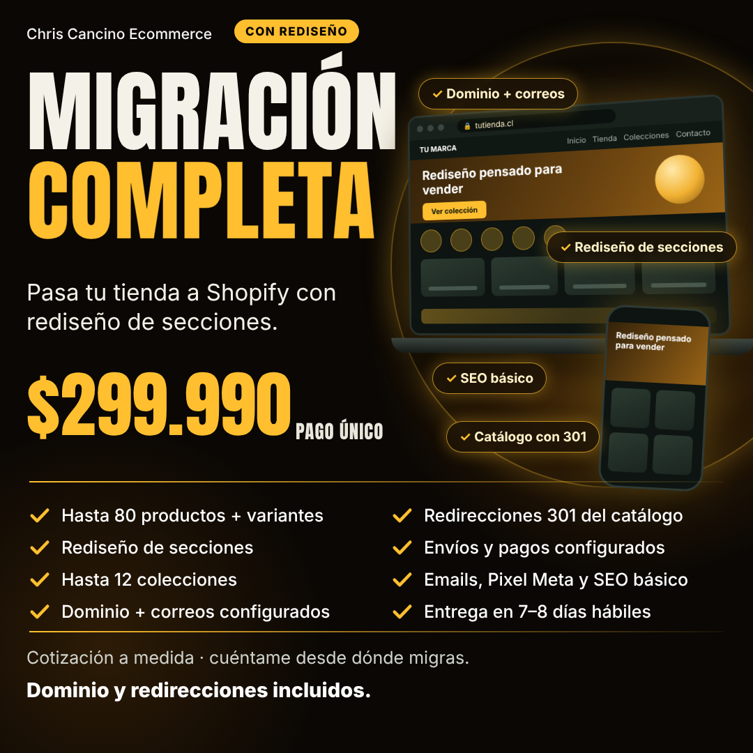 Migración a Shopify — Completa