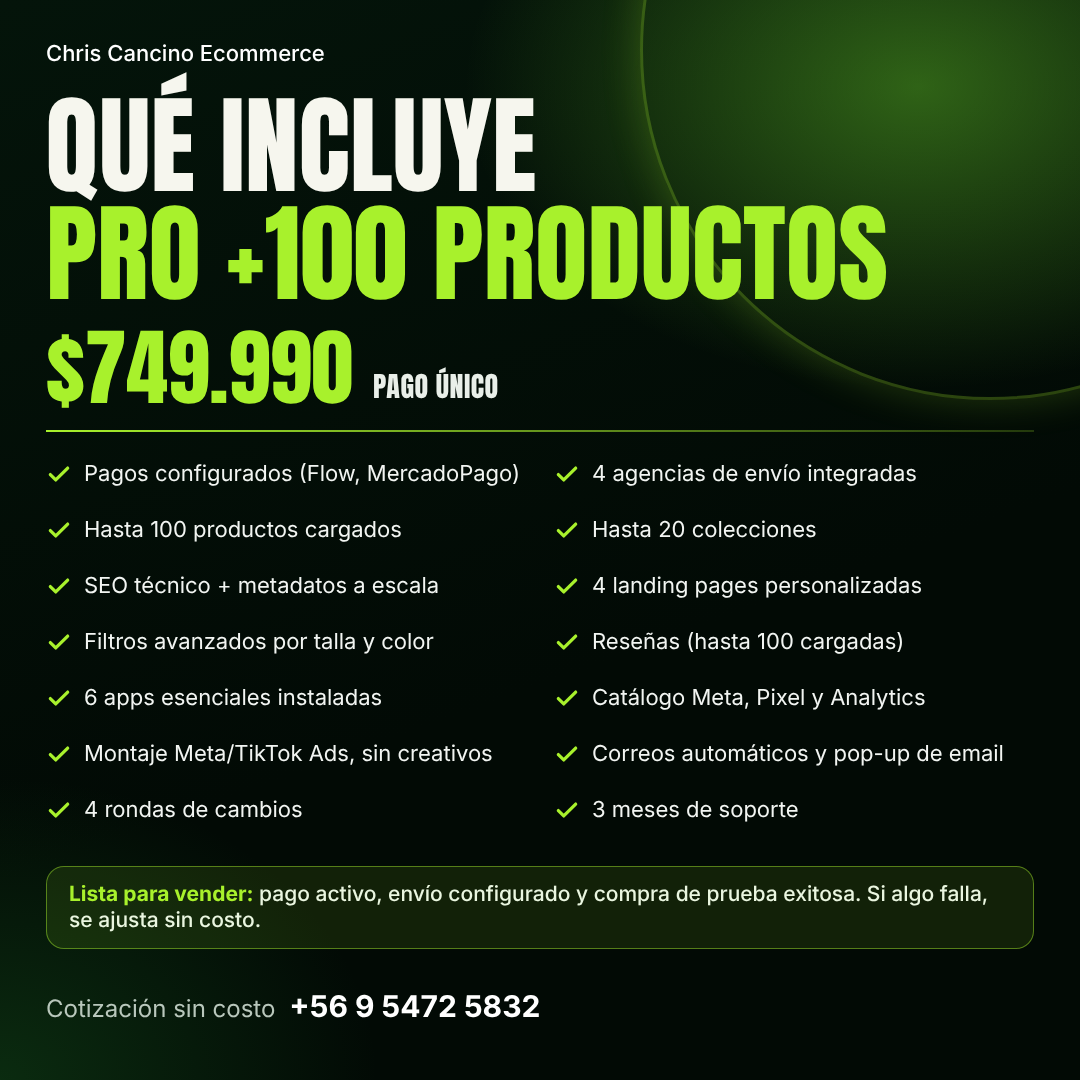 Plan Pro +100 productos