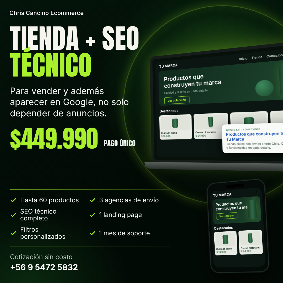 Tienda completa + SEO técnico.