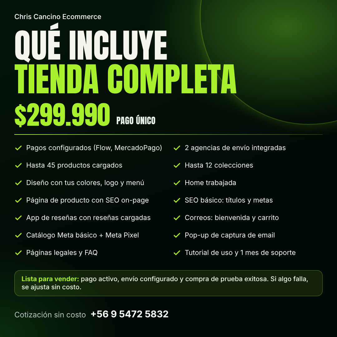 Plan Tienda Completa
